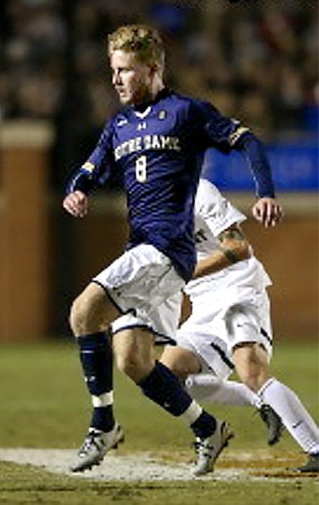 Jon Gallagher Playing Soccer for Notre Dame