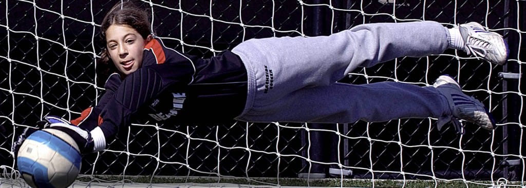 Soccer Goalie in action