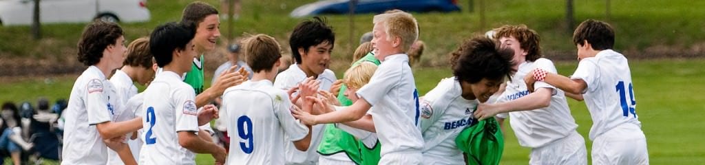 Soccer Team Celebrating